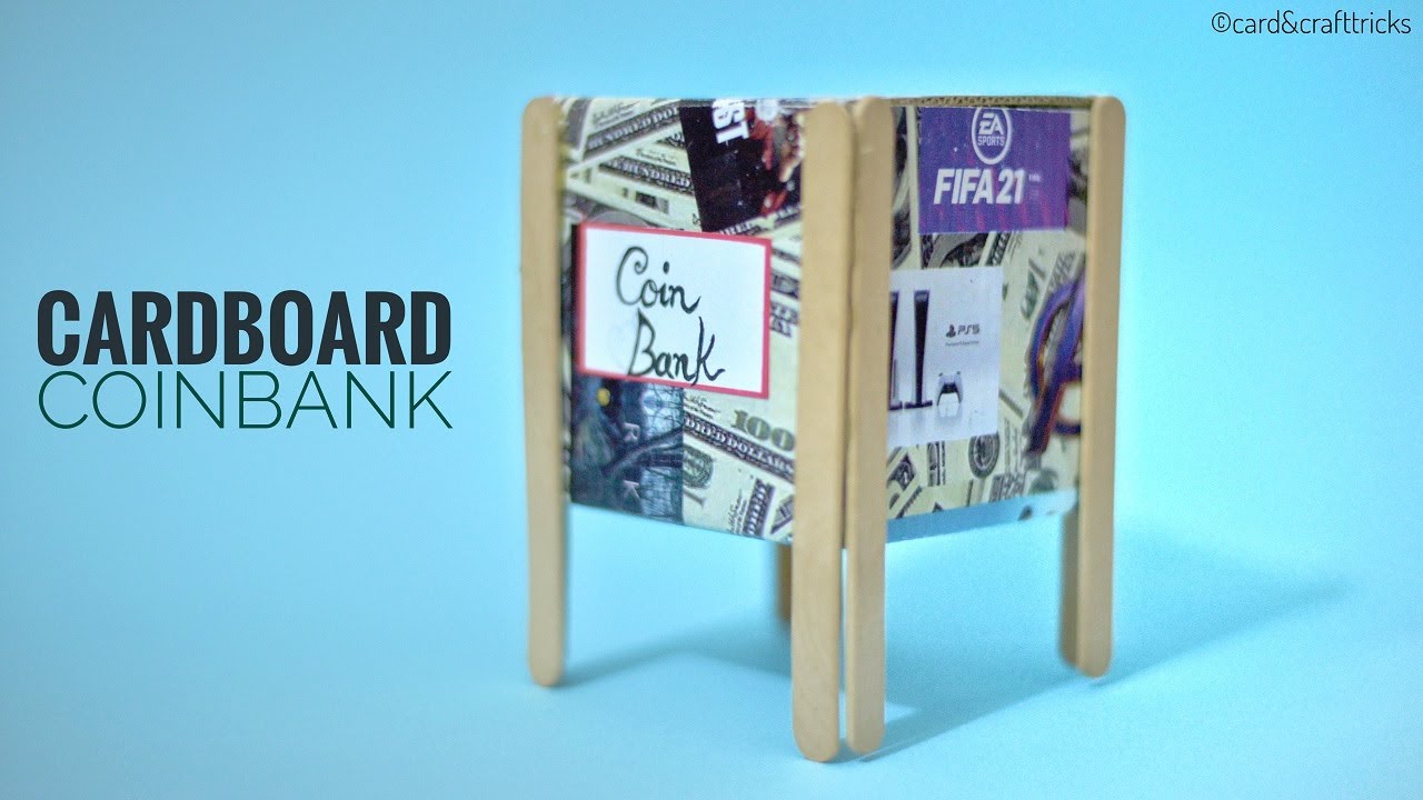 How To Make Coin Bank With Cardboard/Cardboard Project/Best out of waste
