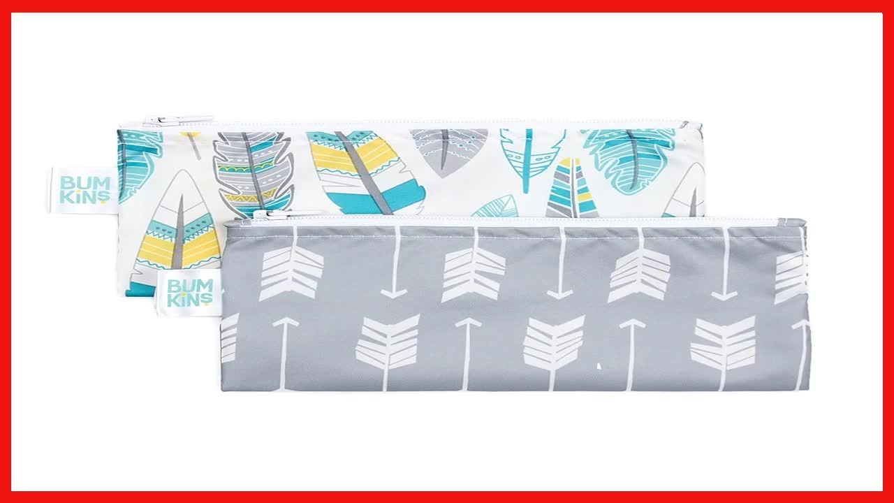 Great product -  Bumkins Snack Bags, Reusable Fabric, Washable, Food Safe, BPA Free - Arrows & Feath