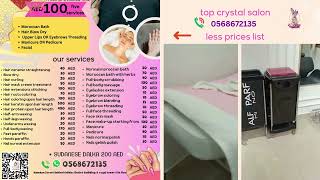 top crystal salon prices list