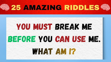 🤯 25 TRICKY Riddles Only SMART People Can Solve!  || GUESS THE RIDDLES