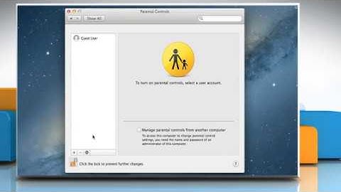 How to add a new user account and turn on parental control on Apple Mac : Tutorial