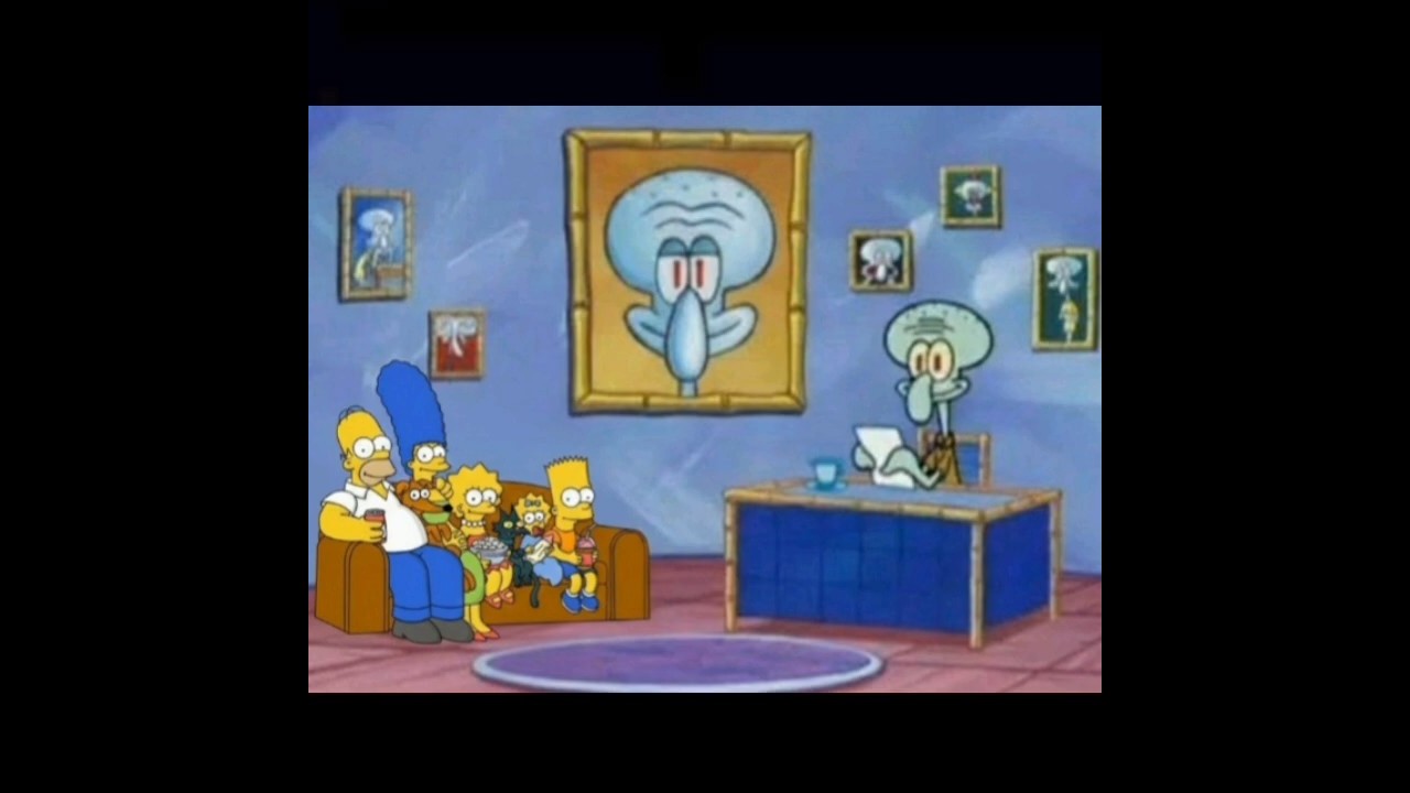 Krusty the Clown sends Squidward and The Simpsons to Jesus #shorts #simpsons #spongebob