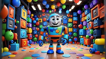 Six Little Robots Count to Ten | Counting Song for Kids | Nursery Rhymes and Educational Songs