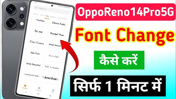 Oppo reno 14 pro 5g me font style kaise change kare | how to change font style in oppo reno 14 pro