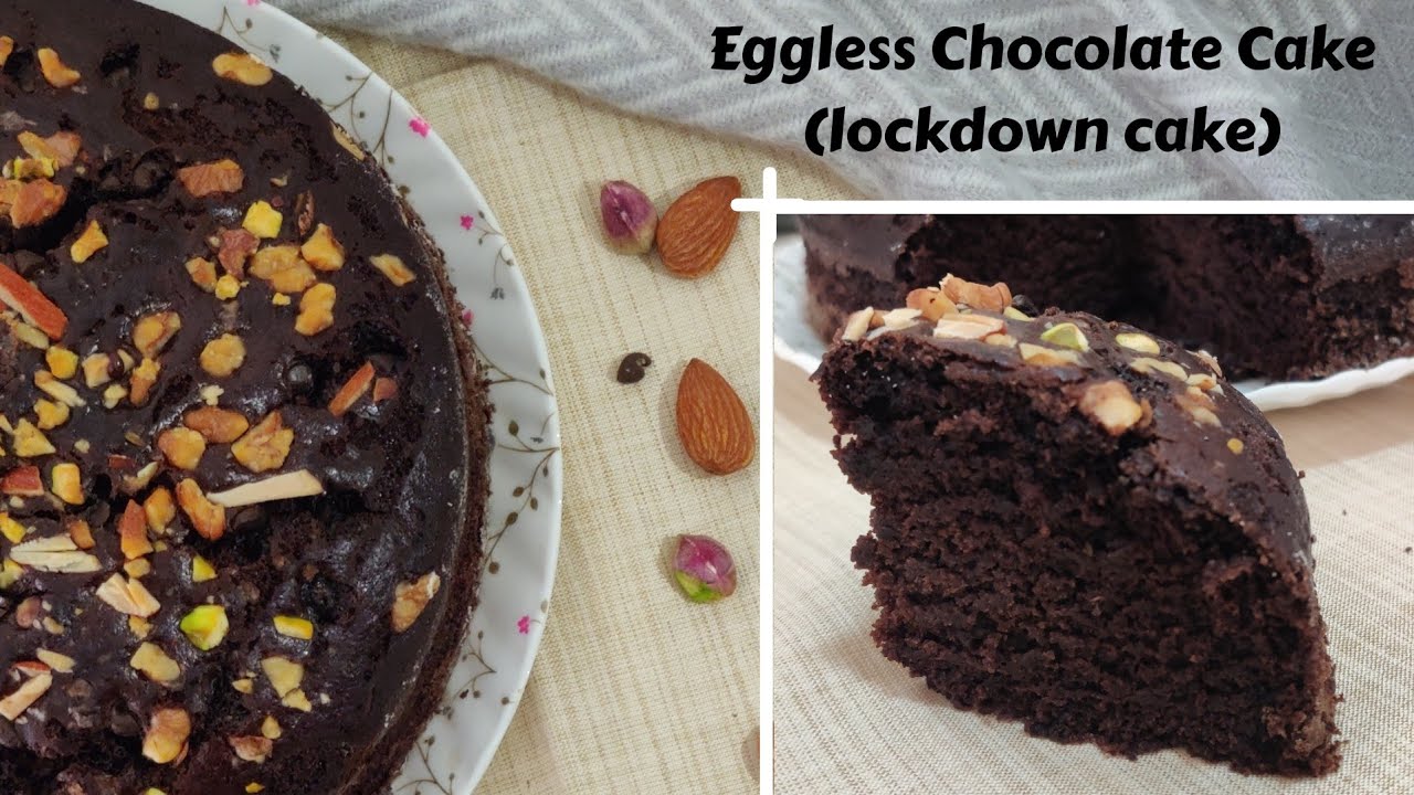 Easy Eggless Chocolate Cake Without Butter Baking Powder Condensed 