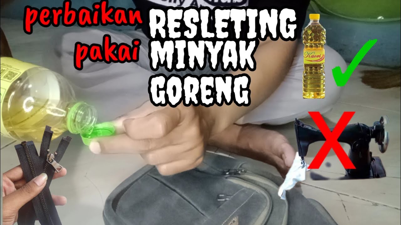cara memperbaiki resleting tas yang tidak mau menyatu