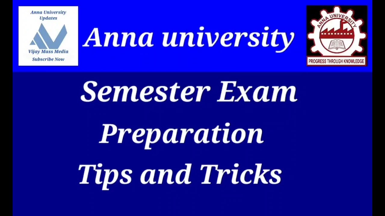 Anna university Semester Exam Preparation Tips and Tricks Tamil Vijay Mass Media