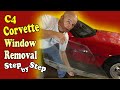 Removing Window From C4 Corvette