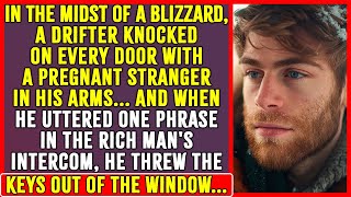 In the Blizzard, a Drifter Knocked on Every Door with a Pregnant Stranger in His Arms… And When He…