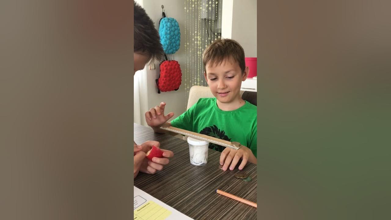 Эксперимент: баланс, рычаг, качели🪙 8 и 12 лет🧠🧠 - YouTube