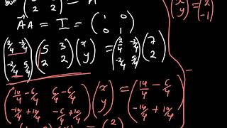 Solving simultaneous equations by matrix method