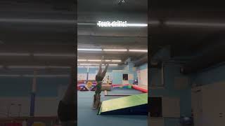 Vault drills! Tsuk drills!! #foryou #gymnastics #gymnast #vault #gymnasticscoach