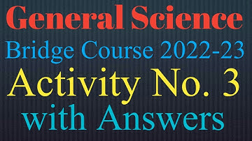Bridge Course| class 8th|Science|Activity No 3|Setu Abhyaskram|8th class|Science|Day3|Semi English|