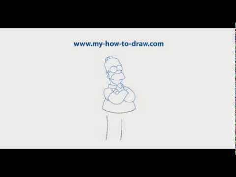 How to draw Homer Simpson Easy step by step drawing lessons for kids 2
