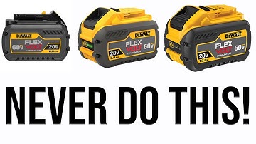 NEVER USE DEWALT FLEXVOLT BATTERIES ON 20V MAX TOOLS!