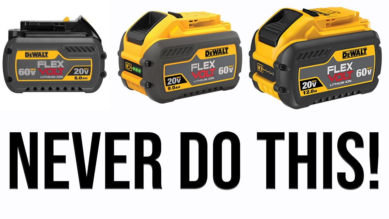 Dewalt FlexVolt 15Ah Size Comparison vs 9Ah Battery