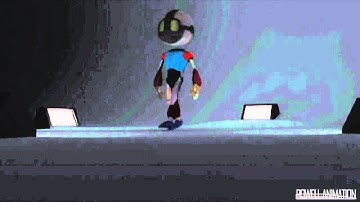 3DS Max Robot Walking Cycle /w Render Scene