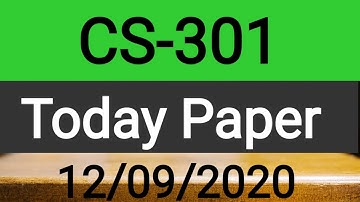 CS 301 today paper | cs 301 final term paper spring.  12/09/2020 | latest paper |vu @learning skills