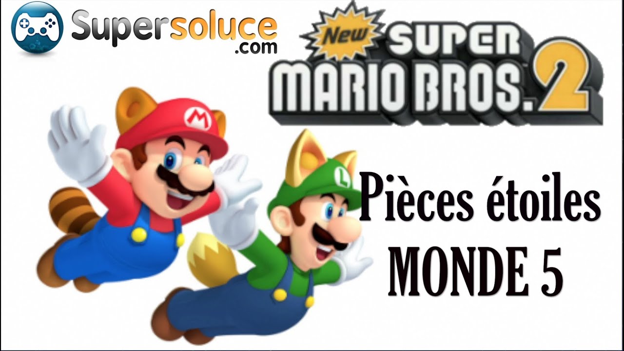 New Super Mario Bros 2 - Pièces Étoiles monde 5 - Star coins World 5