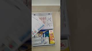 unboxing small first aid kit from shopee