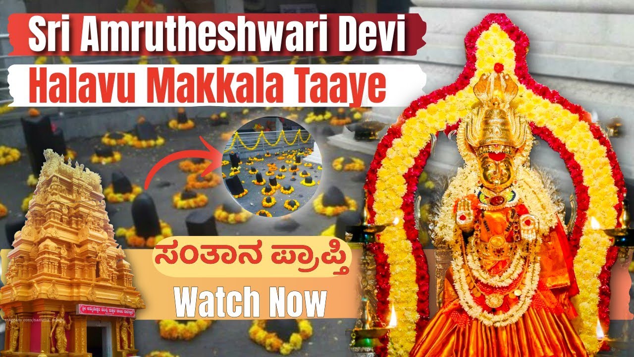 𝗦𝗿𝗶 𝗔𝗺𝗿𝗮𝘁𝗵𝗲𝘀𝗵𝘄𝗮𝗿𝗶 𝗛𝗮𝗹𝗮𝘃𝘂 𝗠𝗮𝗸𝗸𝗮𝗹𝗮 𝗧𝗮𝗮𝘆𝗶 𝗧𝗲𝗺𝗽𝗹𝗲 𝗸𝗼𝘁𝗮🙏ಸಂತಾನ ಭಾಗ್ಯ ಪ್ರಾಪ್ತಿ❤️🙏🌼#amrutheshwari #god