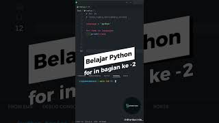 Belajar Python Dasar Untuk Pemula - for in bagian ke  2