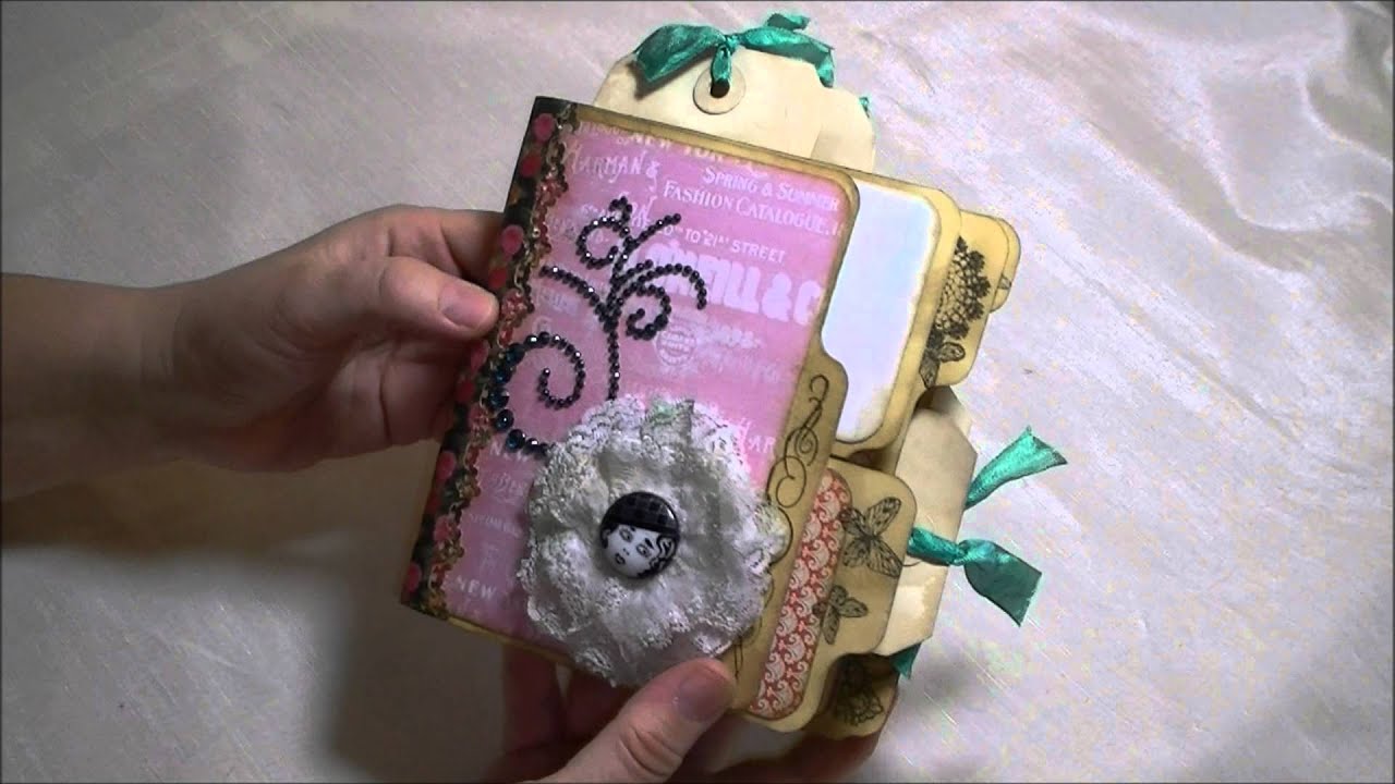 File folder mini album using Prima's 