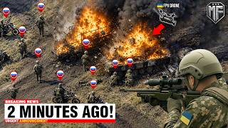 Massive Russian Motorcycle Troops Ambushed by Ukrainian Snipers - 2 Minutes Later, GONE!