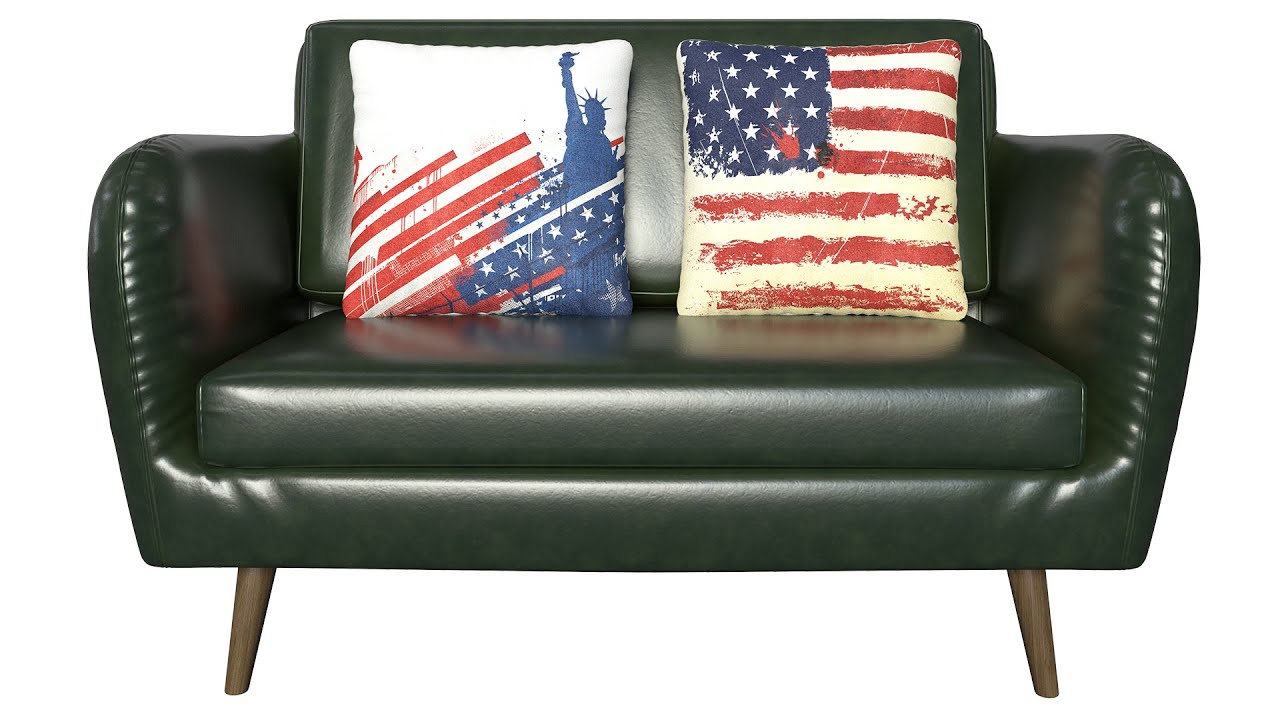 №164 3DS max leather sofa modeling tutorial