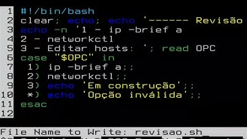 Programa em Shell Linux com case, while e if - Redes - Fatec Osasco