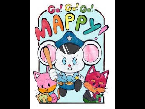 1983 Namco Mappy Arcade Game Game Play 