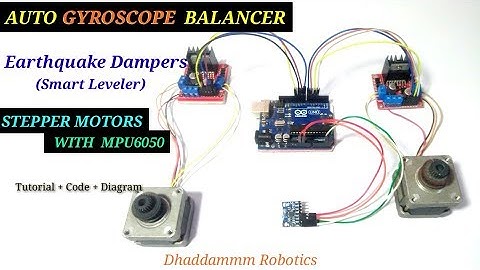 DIY 🚕Stepper Motors control with arduino | L298n Motor Driver +MPU6050 gyroscope with code+diagram