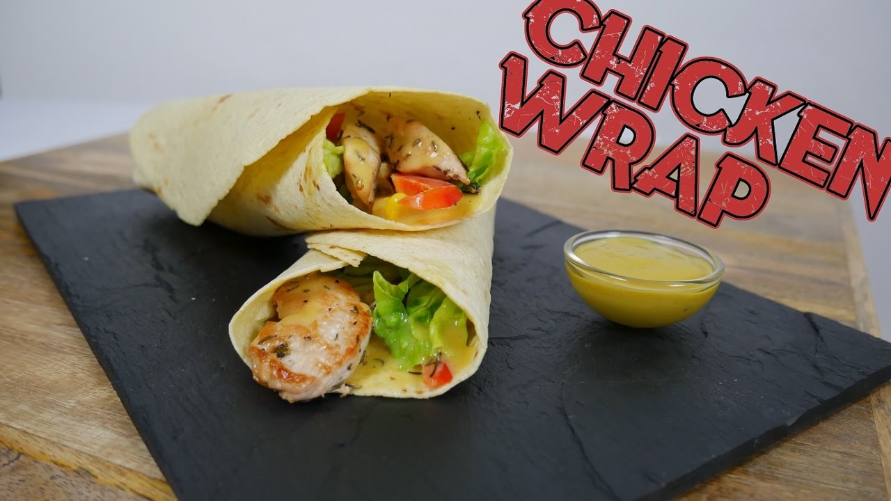 Schnelle Chicken Wraps mit HonigSenfSauce Let's Cook YouTube