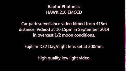 Raptor Photonics HAWK 216 EMCCD surveillance video