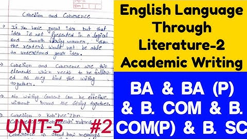 Academic Writing | English Language -2 | Unit - 5 #2 | 3rd and 4th sem English | DU SOL IGONU | #DU