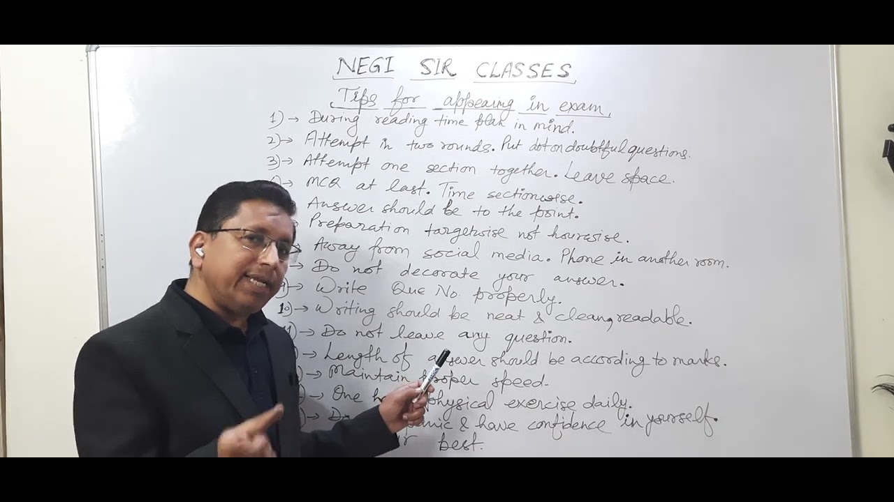 How to get good marks in board exam Negi Sir Classes 9971287012 
