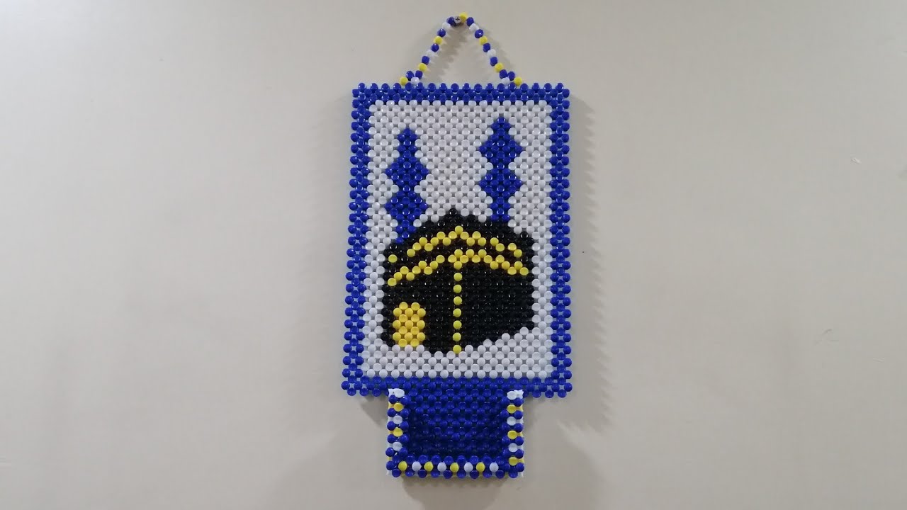 نتيجه خرز شكل الكعبه بطريقه سهله وبسيطه للمبتدئين الجزء الثاني