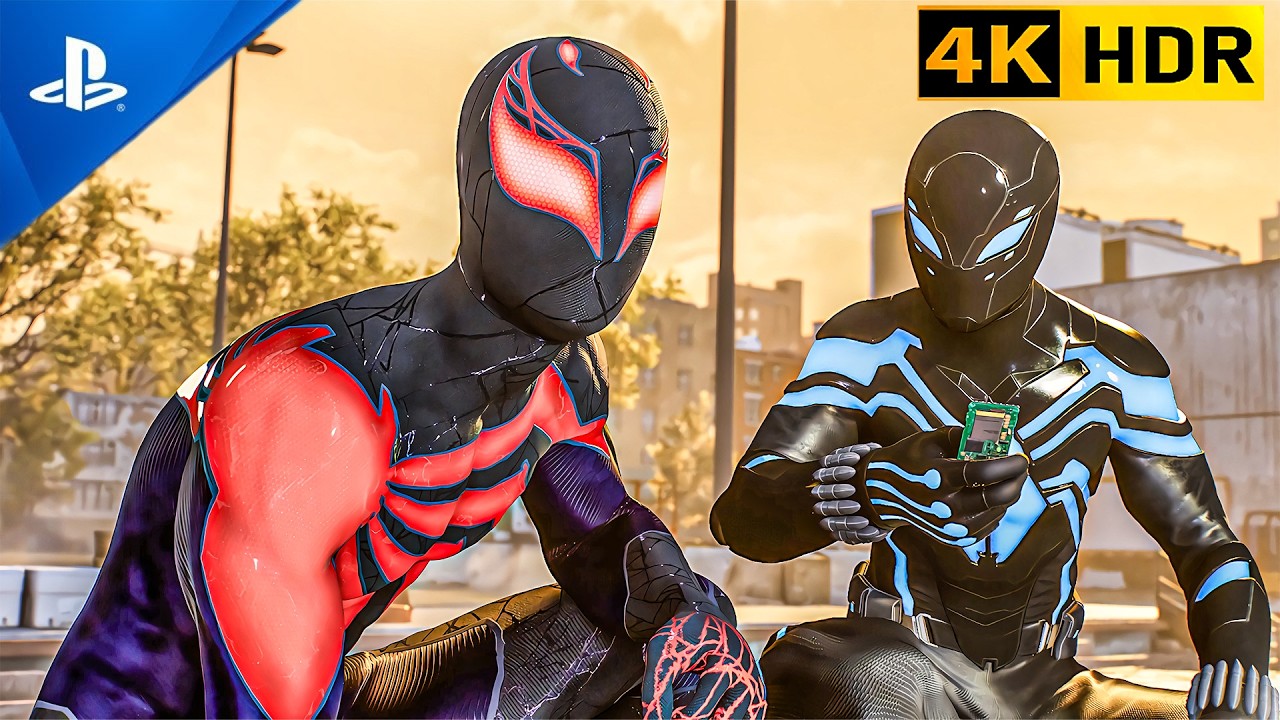 SPIDER MAN HELFIRE SUIT VS LIZARD CHASING EPIC 4K ULTRA HDR