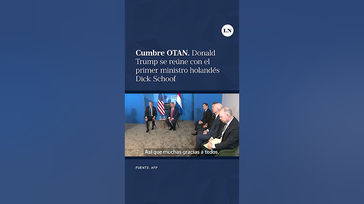 El presidente Donald Trump se reunió con el ministro holandés en la OTAN