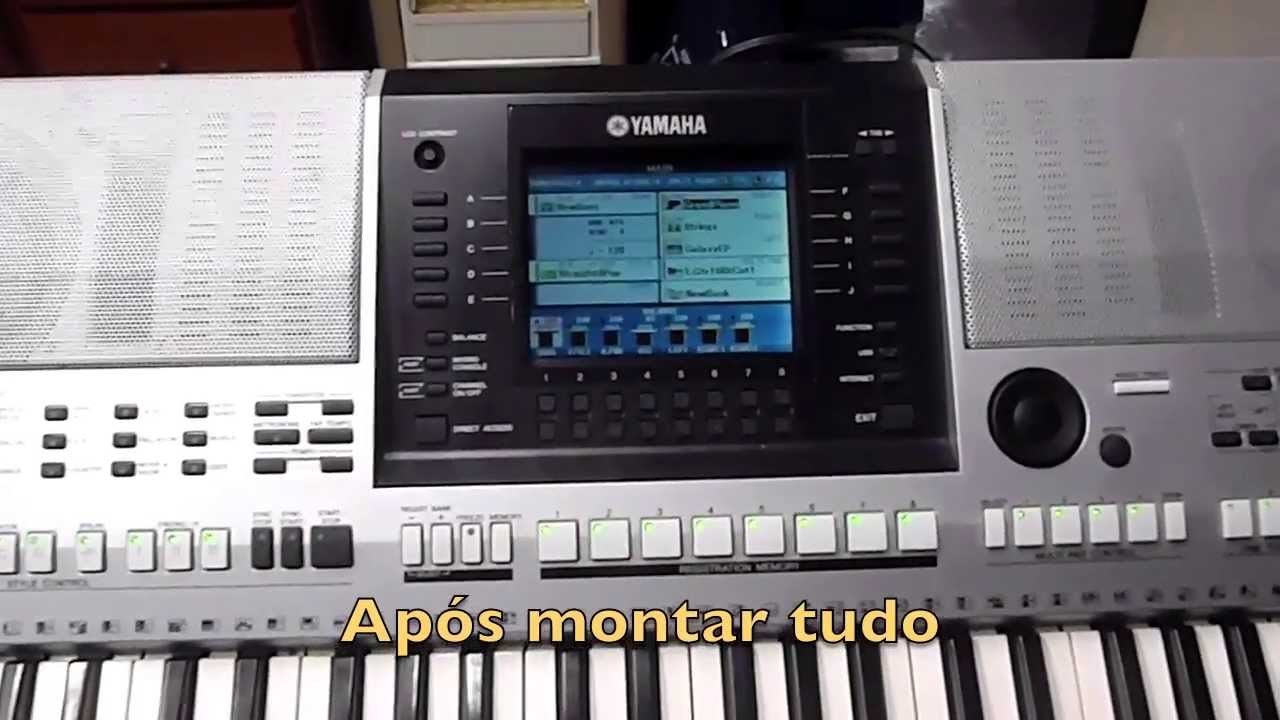 Yamaha PSR S  trocando a lâmpada queimada do display por leds