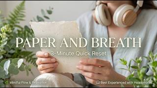 Paper &amp; Breath 🍃 3-Minute Quick Meditation &amp; Relaxation