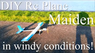 90'' BIG DIY Rc Plane Slow Stick V1 Maiden Flight