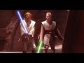 Anakin skywalker and obiwan kenobi vs dooku  star wars attack of the clones