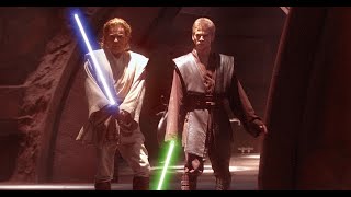 Anakin Skywalker and Obi-Wan Kenobi vs Dooku | Star Wars: Attack of the Clones