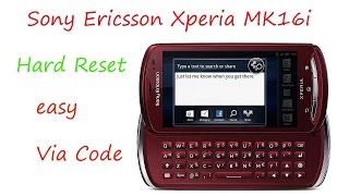 Sony Ericsson Xperia pro MK16i Hard Reset Via Code
