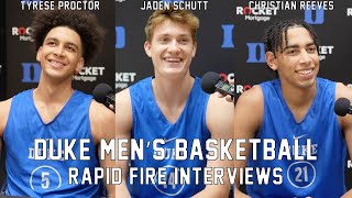 Duke Men's Basketball Rapid Fire Interviews - Duke Student Broadcasting