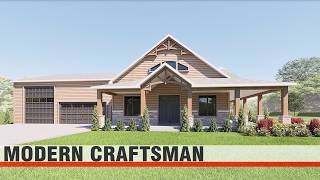 Modern Craftsman Ranch House | Beautiful Farmhouse Design (360° Tour)