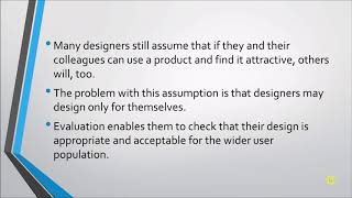 HCI: Interaction Design Process - Evaluation