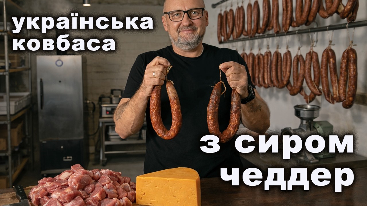 Кураїнська ковбаса з чеддером — соковита та неймовірно смачна