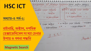 HSC ICT  Chapter 3.1 Part-2: বিভিন্ন ধরণের সংখ্যা ও গণনা পদ্ধতি। খুবই সহজে। Classification of Number